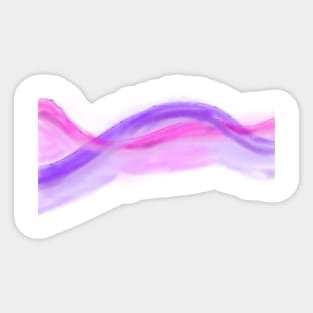 Purple pink watercolor abstract shapes Sticker